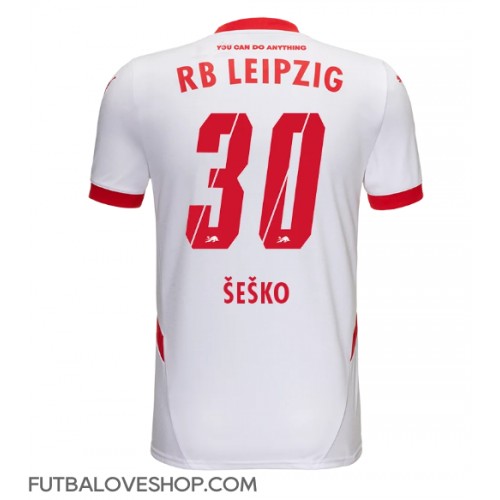 Dres RB Leipzig Benjamin Sesko #30 Domáci 2024-25 Krátky Rukáv